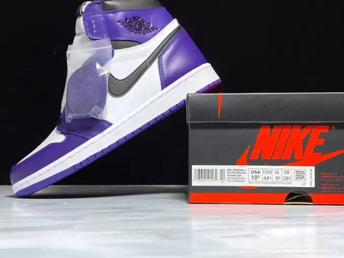 Official Maikesneakers Jordan 1 Air Court 555088-500 OG Purple High 0404